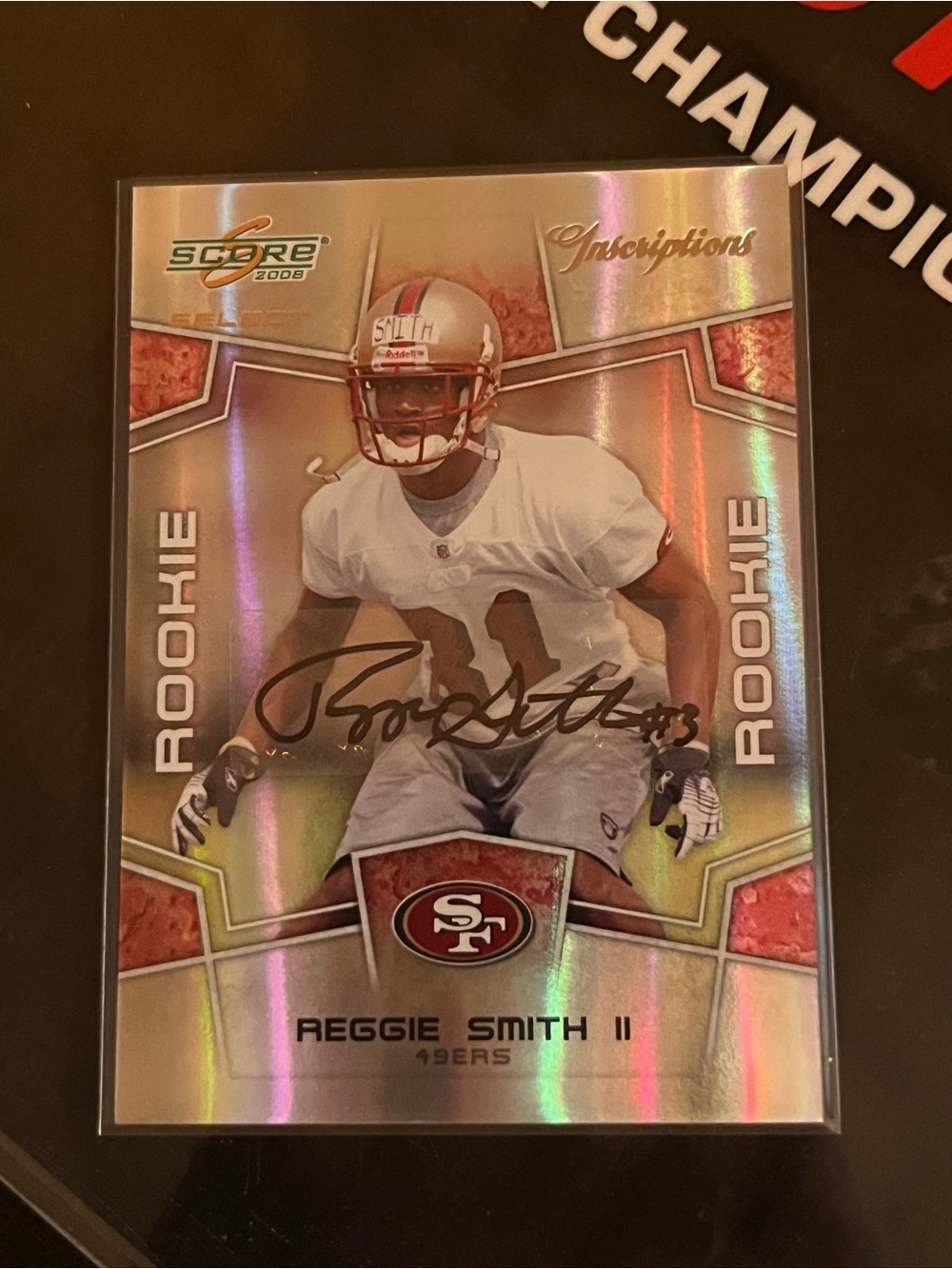 2008 Score Inscriptions /500 Reggie Smith II Rookie Card - 49ers